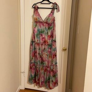 VICI Beyond the Waterfall Pocketed Tier Dress XL NWT